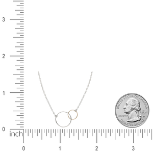 Cynthia Mini Linked Gold & Silver Circle Necklace