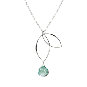 Ella Petal Necklace with Gemstone