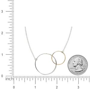 Cynthia Linked Gold & Silver Circle Necklace