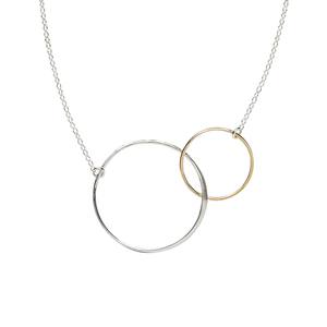 Cynthia Linked Gold & Silver Circle Necklace