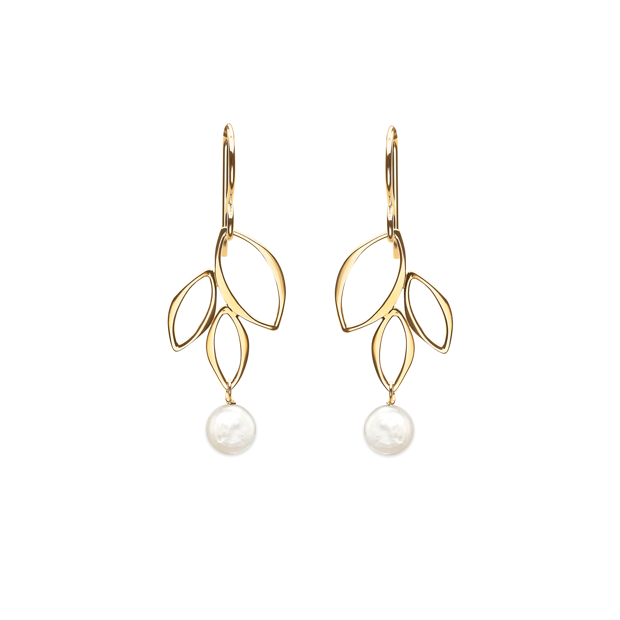 Mini Three Leaf Earrings with Gemstones | Lila Clare Jewelry