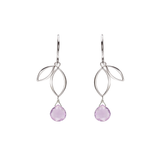 Ella Silver Mini Sprout Earrings with Gemstones