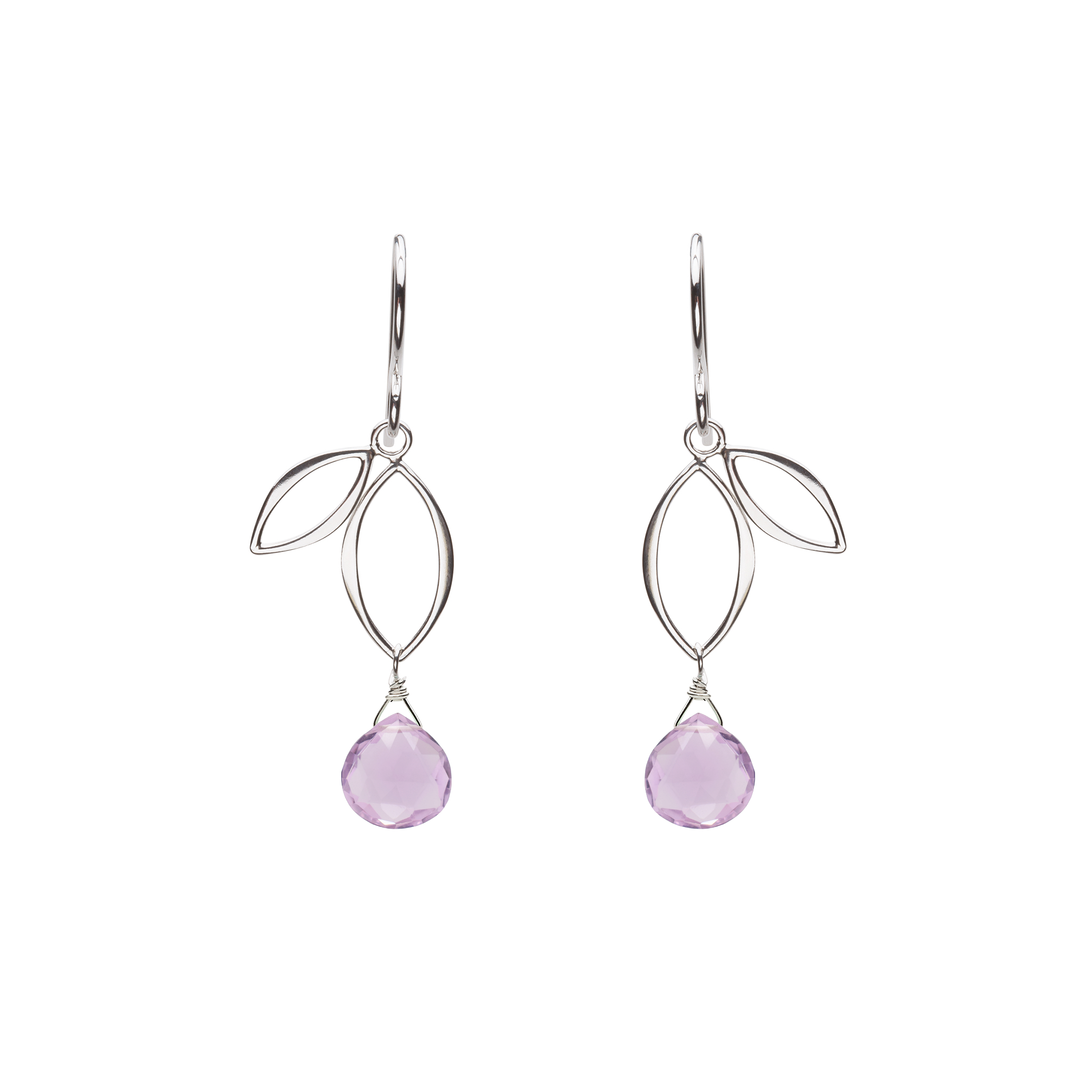 Pandora Deep Purple Pansy Flower Stud Earrings - Anfesas Jewelers