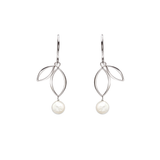 Ella Silver Mini Sprout Earrings with Gemstones