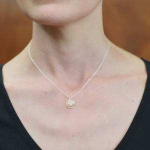 Celena Small Gold & Silver Disc Necklace