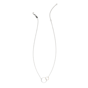 Cynthia Mini Linked Gold & Silver Circle Necklace