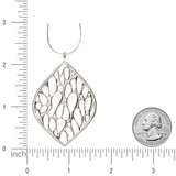 Silver Extra Large Framed Lily Cactus Necklace