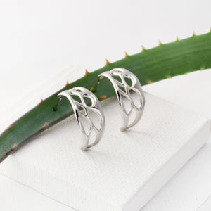 Small Cactus Hoop Post Earrings