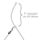 Medium Silver Pointed Teardrop Cactus Necklace