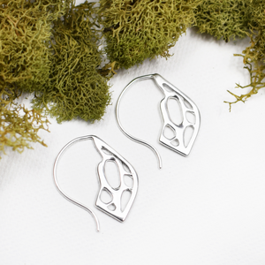 Small Pointed Teardrop Cactus Hoop Earrings