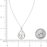 Medium Silver Teardrop Cactus Necklace