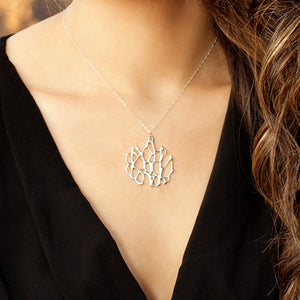 Medium Organic Circle Cactus Necklace