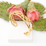 Gold Vermeil Slender Cactus Cuff Bracelet